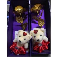 ราคา กุหลาบเคลือบทอง 24k - สีทอง (906662172)