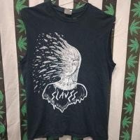 ราคา เสื้อยืดมือสองแขนตัด เสื้อวง ต่างประเทศ Slaves Size Sอก19/ยาว26.5 (24424215410)