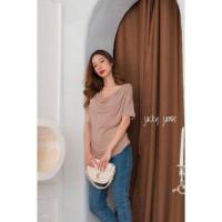 ราคา ทักก่อนสั่งเสื้อคอถ่วง ผ้าเรย่อน oversize อก40”-50” jacky (14465525795)