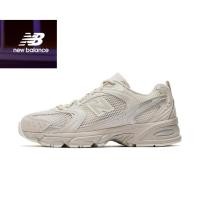 ราคา New Balance NB 530 Comfortable Retro Mesh Fabric Artificial Leather Low cut Casual Running Shoes Light Milk Tea Color (27626911786)