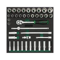 ราคา GVC3903 ชุดบ๊อกซ์ DR. 39 ชิ้น TOPTUL 39PCS - 1/2" DR. Socket Set (25138370709)