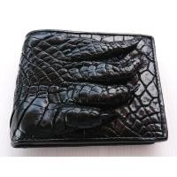 ราคา กระเป๋าสตางค์หนังจระเข้แท้ ส่วนมือจระเข้ สีดำ US (1665898708)