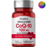ราคา PipingRock CoQ10 | Coenzyme Q10 100 mg. (120Softgels) โคเอนไซม์ คิวเท็น เพิ่มHDL ♥️ (25450459986)