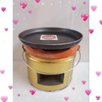 ราคา กระทะย่างเนยพร้อมเตา กระทะเหล็กจานร้อน เตาปิ้งเนย (2890159329)