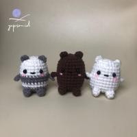ราคา Gantungan Yepson - พวงกุญแจถัก We Bare Bears Amigurumi We Bare Bears พวงกุญแจโครเชต์ (25084855281)
