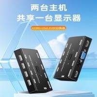 ราคา VGA+HDMI KVM Switch Type C+HDMI Switch คีย์บอร์ดเมาส์อุปกรณ์แชร์หน้าจอรองรับ 1080P/4K (40103998457)
