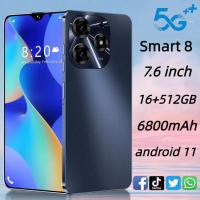 ราคา สมาร์ทโฟน Smart 8 Android 5G 16GB+512GB Dual SIM 7.5 นิ้ว 6800 mAh WIFI Android โทรศัพท์เกมมิ่ง COD (26530135986)
