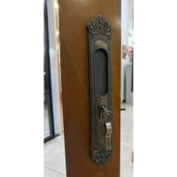 ราคา Hafele 499.65.114, 499.65.115 มือจับประตูบานเลื่อนแบบฝังพร้อมชุดล็อค กุญแจคอม้า กุญแจบานเลื่อน (26961428155)