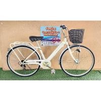 ราคา จักรยานแม่บ้านญี่ปุ่นมือ2 วงล้อ27" มีเกียร์Shimano 6speed มีไฟหน้าอัตโนมัติ พร้อมใช้งาน ส่งฟรี (23436607001)