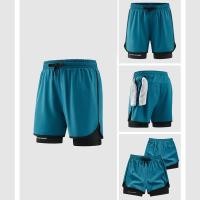 ราคา กางเกงขาสั้นผู้ชายแฟชั่นระบายอากาศกางเกงขาสั้นสั้นแห้งเร็วกีฬากางเกงขาสั้น 4 สี (28233460964)