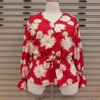 ราคา เสื้อลายดอกเสื้อผ้าสาวอวบ (7070279428)