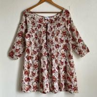 ราคา เสื้อแขนสามส่วน ผู้หญิง ลายดอกไม้ แบรนด์ Michel Klein แท้ Size M-L (25085877725)