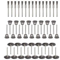 ราคา 15/45/60pcs Wire Wheel Cup Brush Set Drill Polishing Dremel Tools Crimped Stainless Steel Die Grinder Rotary Electric To (23865112336)