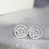 ราคา Neriza Jewelry/ ต่างหูติดหูประกบเพชรสังเคราะห์ ประกายเทียบเท่าเพชรแท้ NE174 ต่างหูเพชร ต่างหูติดหู (22284998091)