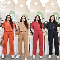 ราคา ชุดเซทเสื้อแขนสั้น กระดุมด้านหน้าถอดได้จริง มาคู่กับ กางเกงขายาว ทรงตรงมีกระเป๋า แฟชั่นสาวอวบเสื้อผ้าสาวไซส์ใหญ่สาวอ้วน (19077364375)