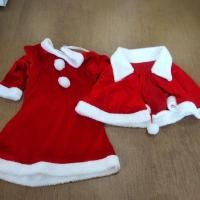 ราคา ชุดซานต้าครอส แซนตี้ คริสมาสต์ สำหรับ เด็กหญิง ผ้ากำมะหยี่ สี แดง ขาว ชุดกระโปรง แขนยาว สวมหัว เสื้อคลุมไหล่ (13851656787)