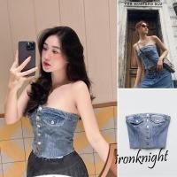 ราคา Ironknight- กระดุมผ้ายีน สไตล์วินเทจ ยุค 90s สําหรับผู้หญิง (22608361072)