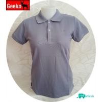 ราคา เสื้อโปโล ( Polo Shirt )แบรนด์ Geeko ตรากวาง สีพื้นญิง สีเทา (พิราบ) Gkc - 51W (1925172366)