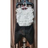 ราคา ชุดผ้าไทยเด็ก โจงกระเบนสีดำ 6-8 ขวบ งานมือสองเซต 2 ชิ้น ราคาถูก (25186106634)