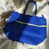 ราคา LACOSTE L.12.12 Concept Vertical Shopping Bag blue [preloved] (26959106874)