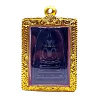 ราคา K244 พระสมเด็จ พิมพ์ใหญ่ วัดระฆัง เนื้อแก้ว ขนาด 3.5X4.5 ซม. สมเด็จพุฒจารโต เลี่ยม กรอบพระ ทองไมครอน (25261307531)