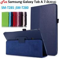 ราคา SAMSUNG สําหรับSamsung Galaxy Tab A 7.0 (2016) T280 T285 Magnetic Flipป้องกันกรณีGalaxy Tab J Max SM-T285 SM-T280 SM-T285YD Slimน้ําหนักเบาหนังPU Cover (41550107151)