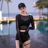 ราคา ✔️ชุดว่ายน้ำ/ทูพีช/ชุดว่ายน้ำทูพีชสีดำราคาถูก (4209518082)