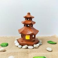 ราคา ตุ๊กตาเซรามิคจัดสวนถาด เก๋งจีนสีน้ำตาล 1 หลัง เซรามิคแต่งสวน แต่งบ้าน ตกแต่งตู้ปลา บ้านปลา (25362783477)