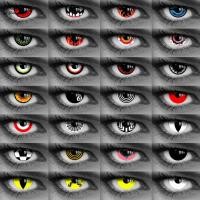 ราคา คอนแทคเลนส์สีใน50รุ่น-Crazy Helloween - Mardi Gras Motif (8005895555)