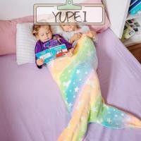 ราคา YUPEI ผ้าห่มหางนางเงือก, ผ้าห่มนางเงือกสีรุ้งผ้าสักหลาดสวมใส่, ผ้าห่มเด็กนุ่มเรืองแสงกลางคืนสําหรับทุกฤดูกาล (27436138415)