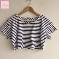 ราคา เสื้อยืด ทรงครอป ลายทาง MAJESTIC LEGON (21278658634)