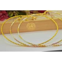 ราคา โชคเกอร์ เกลียว3เส้น มีหุ้มทอง24k หุ้มทองคำขาว2กษัตริย์ หุ้มทองคำขาว3กษัตริย์ (7651667420)