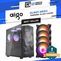 ราคา Aigo darkFlash DLM21 MESH (สีดํา/ขาว/ชมพู/Neo Mint) mATX RGB Magnetic Haded Tempered Glass Chassis [พัดลม RGB ที่รวม] (18989112693)