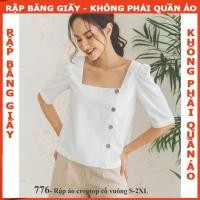 ราคา Draw on A0 paper รหัส 776 - เสื้อครอปคอเหลี่ยม (44053407542)