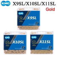 ราคา โซ่จักรยาน KMC X9SL X10SL X11SL Ti-N Gold Chain MTB Road Bike 9S 10S 11 Speed Chains สําหรับ Shimano SRAM Bikes Part ของแท้ (20778122197)