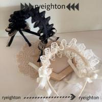 ราคา Ryeighton ที่คาดผมลูกไม้, น้ําหนักเบาสีดํา Beige Bow Hair Hoop, Retro Bow knot Crumpled Princess Headwear เด็กวัยหัดเดินสาว (26682412756)
