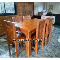 ราคา โต๊ะอาหารไม้สัก 6ที่นั่ง (24817074145)