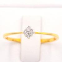 ราคา แหวนกระจุกทรงข้าวหลามตัด แหวนเพชร แหวนทองเพชรแท้ ทองแท้ 37.5% (9K) ME866 (21980293252)
