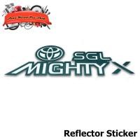 ราคา สติ๊กเกอร์ Sticker MIGHTY X SGL สะท้อนแสง สี Silver, Black Hilux Mighty X Toyota 2, 4 ประตู ปี1996 (5082024554)