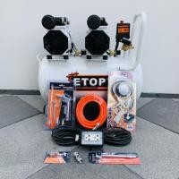 ราคา ETOP ถังลม ปั๊มลม ปั๊มลมโรตารี่ ปั๊มลมออยฟรี 50 ลิตร รุ่น XH60050L+อุปกรณ์ 6 อย่าง+สายไฟอย่างดี 10 เมตร (8507711507)