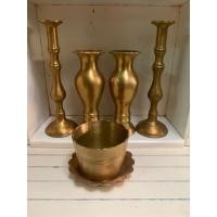 ราคา ส่งต่อทองเหลือง แจกันเชิงเทียนกระถางธูป (29384186518)