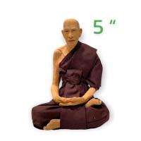 ราคา ครูบาศรีวิชัย นักบุญแห่งล้านนา จีวรสีกรัก (หน้าตัก 5นิ้ว สูง18ซม.)งานไฟเบอร์หุ่นขี้ผึ้ง ห่มจีวรเสมือนจริง ท่านเป็นพระผู้ (19409894107)