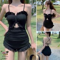 ราคา ชุดว่ายน้ําผู้หญิงวันพีช ชุดว่ายน้ำเปิดหลังเซ็กซี่สีดำ (43854294753)