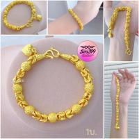 ราคา สร้อยข้อมือทองเหมือนแท้ 1บ. ลายมีนาสลับโอ่งลายไทย siri399 ข้อมือทองเคลือบแก้ว สวยเหมือนแท้ หนัก1บาท (26608638295)