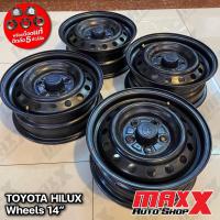 ราคา ล้อกระทะแท้ถอด TOYOTA HILUX ขอบ 14x5.5" 5H114.3 สีดำ+น็อตแท้ติดล้อ 5 ตัว ของแท้ถอดป้ายแดง100% (ราคาต่อวง) SG-FVIGOCHAMP (24509881757)