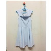 ราคา เดรสออกงานสีฟ้าเปิดไหล่ ผูกโบว์ด้านหลัง (3935212264)
