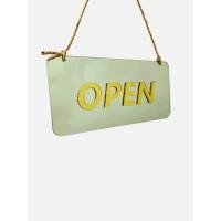 ราคา open-close (mirror ทอง-เงินเงา) ป้าย2หน้า เปีด+ปิด ป้ายแขวนหน้าร้าน ป้ายติดร้าน พร้อมเชือกแขวน (29183212099)