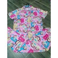 ราคา ชุดนอนแขนสั้นขายาว,ผ้าคอตตอน ลายพอลแฟรงค์ (3669270211)