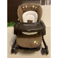 ราคา เก้าอี้ไฮแชร์ (เก้าอี้ทานข้าว & เปลไกว) ยี่ห้อ Aprica สีน้ำตาล ปักลายหมี พร้อมเบาะรอง (9748688856)