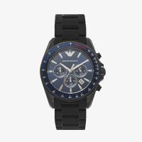ราคา Emporio Armani นาฬิกาข้อมือผู้ชาย Blue Dial Chronograph Black รุ่น AR6121 (7035967599)
